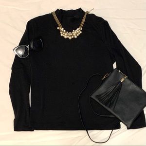 Classic LLBean versatile black turtle neck